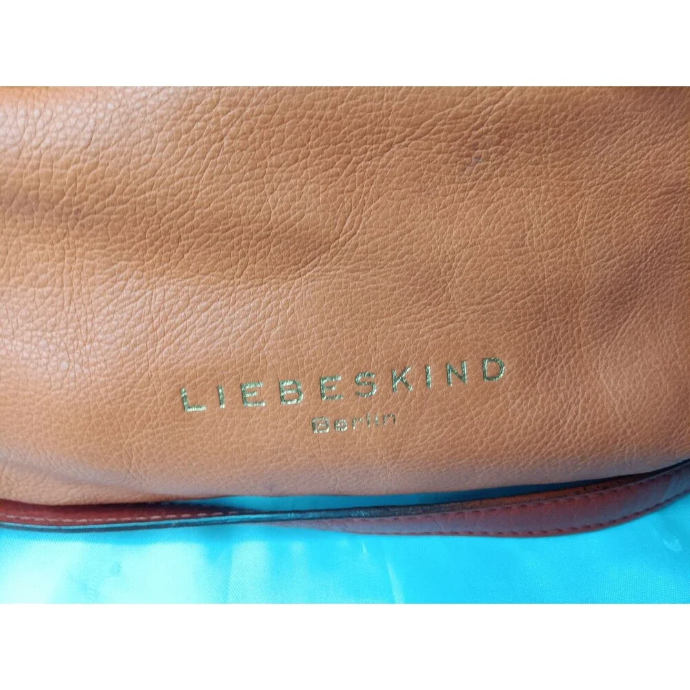 Liebeskind Berlin Orange Leather Handbag Shoulder Bag Purse Retail $275